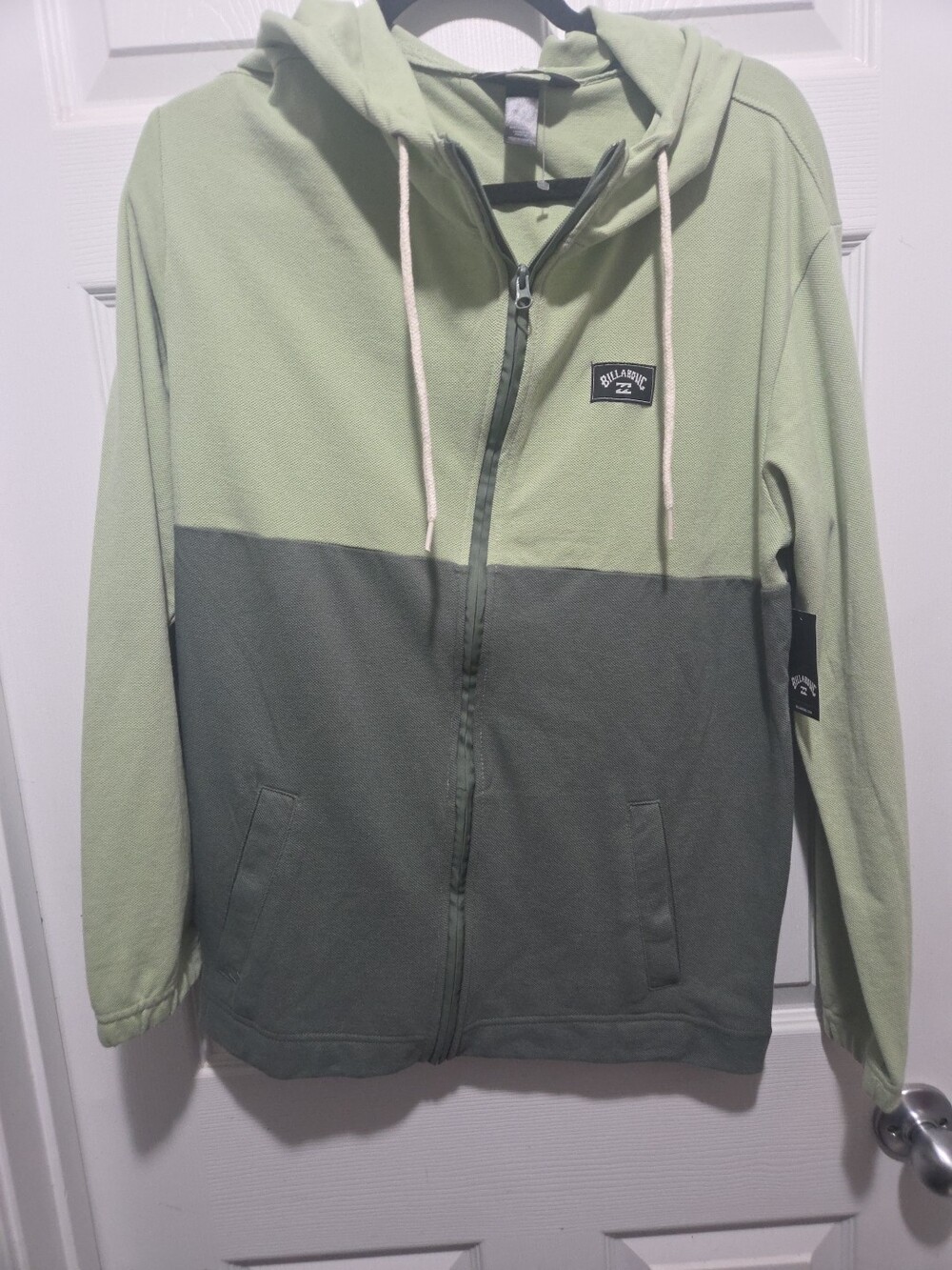 Billabong Full Zip Hoodie Two-Tone Green Size Small - New